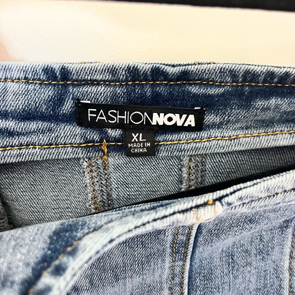 Fashion Nova Blue Strapless Denim Dress - Picture 4 of 6